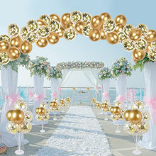 Load image into Gallery viewer, 4 Set Table Balloon Stand Kit, Table Decorations Balloons Tree Table Balloon Stick Holder 32 Pieces Gold Balloons and Balloon Tie Tool for Graduation Wedding Birthday Party Decorations