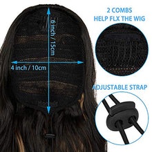 Load image into Gallery viewer, Long Wavy Ponytail Hair Extension for Black Women Drawstring Ponytail Hair Extensions Clip in Curly Synthetic Hairpiece