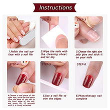 Load image into Gallery viewer, 72 Pieces Reusable Artificial Nail Tips Full Cover Nail Tips Press On Nails Art False Tips Gradient Purple Glitter Silver Shinning Dark Blue