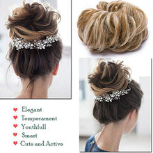 Load image into Gallery viewer, Scrunchy Hair Bun Extensions Messy Curly Hair Scrunchies Hairpieces Synthetic Donut Updo Hair Pieces Wavy Curly Wigs for Women Girls (Dark color)