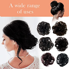 Load image into Gallery viewer, 6 Pieces Messy Hair Bun Scrunchies for Women Curly Bun Hair Piece Synthetic Hair Piece Scrunchies Hair Extension Bun Chignon Hairpiece Thick Updo Scrunchies Hair Donut Updo Ponytail for Girl, 6 Colors