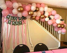 Load image into Gallery viewer, HUIBO Balloon Garland Arch Kit 16Ft Long 112pcs Pink White Gold Balloons Pack for Girl Birthday Baby Shower Bachelorette Party Centerpiece Backdrop Background Decorations