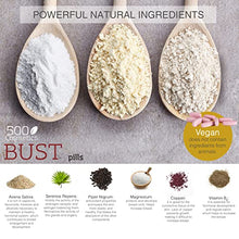 Load image into Gallery viewer, 500Cosmetics - Natural Supplement to Increase and Firm Feminine Breast - 100% Natural Ingredients - Made in EU - 60 Tablets. (1)