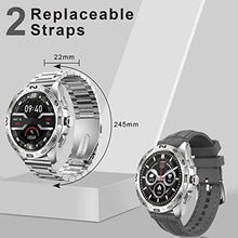 Load image into Gallery viewer, Smart Watch for Men,Bluetooth Watch Make or Answer Calls with Microphone Speaker,Fitness Tracker Watch with Heart Rate Sleep Monitor 20 Sports Modes,IP67 Waterproof for Android iOS(silver+gray)