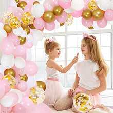 Load image into Gallery viewer, Evance Balloon Garland Arch Kit 16Ft Long 128pcs Pink White Gold Balloons Pack for Girl Birthday Baby Shower Bachelorette Party Wedding Decorations Background Decorations