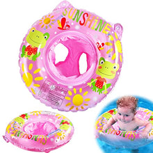 Load image into Gallery viewer, Pipihome Baby Swimming Float Ring for 3-36 Months, Inflatable Baby Swim Float with Float Seat, Swim Pool Bathing Accessories for Children Kids Infants and Toddlers (Frog Pink)