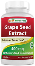 Load image into Gallery viewer, Best Naturals Grape Seed Extract 400 mg Veggie Capsule, 120 Count
