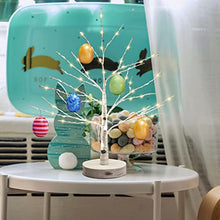Load image into Gallery viewer, Artificial Decorative Light Tree | 24 Warm White LED Star Batteries USB Operated Timer | Tabletop Decoration Centerpiece | Christmas Easter Holiday Party Indoor Decor 18 Inches (Grain Base 80Leds)