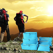 Load image into Gallery viewer, Vicloon Travel Organiser Packing Bags,6 PCS Travel Packing Cubes Set for Clothes Travel Luggage Organizers Storage Bags (Light Blue)