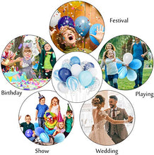 Load image into Gallery viewer, 134 PCS Balloons Garland Arch Kit Navy Sky Blue Balloons, Baby Shower Boys Birthday Wedding Graduation White Silver Latex Confetti Metallic Balloons, Party Decorations Supplies