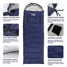 Load image into Gallery viewer, Camping Sleeping Bag - 3 Season Warm & Cool Weather - Lightweight Waterproof Sleeping Bag with Zippered Holes for Adults & Kids - Camping,Traveling, Music Festival and Outdoors (blue)