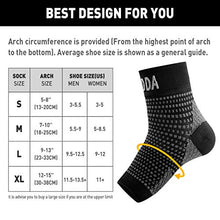 Load image into Gallery viewer, AVIDDA Plantar Fasciitis Socks 1 PAIR, Compression Foot Sleeves for Sport Arthritis Pain Relief, Ankle Support Brace for Men and Women Black M