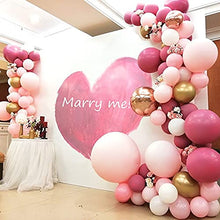 Load image into Gallery viewer, R-timer 130 PCS Rose and Pink Balloon Garland Arch Kit, Latex Balloons Rose Gold Butterfly Stickers Wall Decor for Wedding Party Birthday Bridal Shower Baby Shower Girl Boy Decoration
