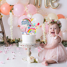 Load image into Gallery viewer, Humairc Unicorn Cake Decoration Rainbow Unicorn Cake Topper Happy Birthday Topper Cloud Balloons Moon Stars Cupcake Topper for Girl Kid Women Birthday Party Wedding Anniversary Decoration