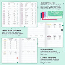 Load image into Gallery viewer, Clever Fox Budget Planner Pro – Financial Organizer + Cash Envelopes. Monthly Finance Journal, Expense Tracker & Personal Account Book, Undated, 18cm x 25cm – Mint Green