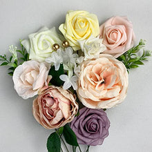 Load image into Gallery viewer, Roqueen Artificial Flowers Fake Silk Flowers for DIY Wedding Bouquets Centerpieces Arch Arrangements Decorations (Garden Dusty Rose)
