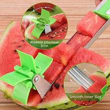 Load image into Gallery viewer, Upgrade Windmill Watermelon Cutter Premium Stainless Steel Watermelon Cubes Slicer Ergonomic Handle Tongs Creative Cutter Knife Corer Fruit Tools Kitchen Gadgets Best Kitchen Gifts Tool