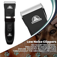 Load image into Gallery viewer, Pet Union Professional Dog Grooming Kit - Rechargeable, Cordless Pet Grooming Clippers & Complete Set of Dog Grooming Tools. Low Noise & Suitable for Dogs, Cats and Other Pets (Grey)
