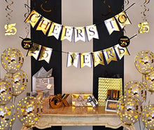 Load image into Gallery viewer, 25th Anniversary Decorations and Birthday Party Kit – Cheers to 25 Years Banner, Balloons, Swirls and Confetti Party Supplies