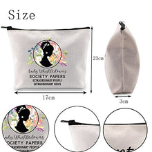 Load image into Gallery viewer, POFULL Lady Whistledown Merchandise Toiletry Bags Lady Whistledown's Society Papers Makeup Bag For Women, Lady Whistledown's Society Papers bag,