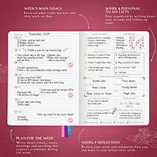 Load image into Gallery viewer, Legend Planner PRO – Deluxe Weekly & Monthly Life Planner to Increase Productivity and Hit Your Goals. Time Management Organizer Notebook – Undated – 18 x 25.5cm Hardcover + Stickers – Hot Pink