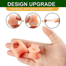Load image into Gallery viewer, Welnove Gel Toe Separators, 8 Pack Toe Spacers(Large and Medium), Bunions And Overlap Toe Corrector for Women And Men, Toe Spreader for Reducing Pressure -Salmon