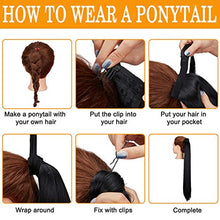 Load image into Gallery viewer, Ponytail Extension Long Straight Wrap Around Ponytail Clip in Hair Extension Natural Looking Synthetic Hairpiece for Women 28 Inch