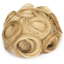 Load image into Gallery viewer, ZAIQUN Human Hair Chignons Hair Scrunchy Scrunchie Bun Updos Hair Extensions Wavy Curly Messy Donut Hairpiece Hair Robbon Ponytail Extensions(20g)