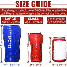 Load image into Gallery viewer, Rooks age 3-5 years old Kids Shin Guards,Child Soccer Shin Pad,Perforated Breathable Soccer Shin Guards Board, for Boys And Girls Football Games Leg Calf Protective Gear Black Blue Red White (White)