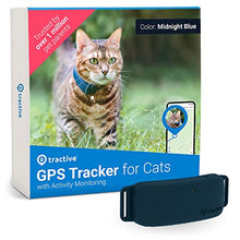 Load image into Gallery viewer, Tractive GPS CAT 4 (2022). Cat tracker. Follow every step in real-time. Unlimited Range. Activity Monitoring (w/ midnight blue collar attachment)