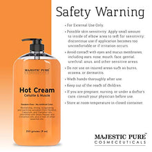 Load image into Gallery viewer, Majestic Pure Anti Cellulite Cream, 87% Organic Fat Burner Cream, 9 Oz - Tight Muscles & Joint and Muscle Pain, Natural Cellulite Treatment - Soothes, Relaxes, and Tightens Skin