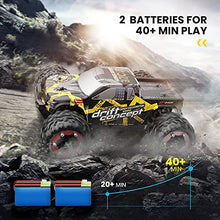 Load image into Gallery viewer, DEERC Brushless RC Cars 35 MPH High Speed Remote Control Car 4WD 1:18 Scale Monster Truck for Kids Adults, All Terrain Off Road Truck with Extra Shell 2 Battery,40+ Min Play Car Gifts for Boys