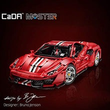 Load image into Gallery viewer, WEEGO 3187Pcs Technic Sports Car 1:8 2.4Ghz Remote Control Racing Car Supercar Model Kit for Ferrari 488 Pista, Construction Building Blocks Compatible with LEGO Technic