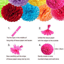 Load image into Gallery viewer, 48PCS Rainbow Birthday Decoration SZHTFX Colourful Happy Birthday Party Decorations Set for Women Boys and Girls Happy Birthday Banner 18pcs Balloon 8pcs Paper Pom Poms Garland 6pcs Hanging Swirls