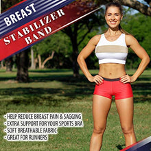 Load image into Gallery viewer, Post Op Breast Augmentation Band - Breast Implant Compression Support Wrap for Post Surgery No Bounce High Impact Stabilizer Strap for Sports Bra Alternative (Fits Most)