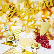 Load image into Gallery viewer, 6 Months Banner Happy Birthday Banner Happy 1/2 Birthday Banner Glitter 1/2 Half Year Cake Topper Triangle Flag Banner for Half Year Baby Shower Birthday Party Decoration, Pre-Strung (Gold)
