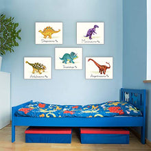 Load image into Gallery viewer, Outus 9 Pieces Dinosaur Wall Art Prints Dinosaurs Poster Wall Decals with Unframed Pictures Dinosaur Birthday Gift for Nursery and Kids Room Decorations