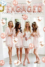 Load image into Gallery viewer, JeVenis Set of 12 Rose Gold Engaged Balloon Set Engagement Balloons Engagement Balloon Banner Engaged Banner Balloon Engaged Balloon Decor