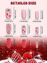 Load image into Gallery viewer, 96 Pcs Christmas Coffin False Nails Stiletto Fake Nails, EBANKU Acrylic Press on Nails Full Cover False Nail Kits With 96Pcs Nail Adhesive Tabs,Snowflake Elk Design Nail Art Decoration for Women Girls