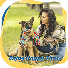Load image into Gallery viewer, XL Dog Rope Toys for Aggressive Chewers - Set of 2 Heavy Duty XL Dog Rope Toy for Large Breed Puppy- 100% Cotton Strong, Sturdy Rope - Medium and Large Dogs for Chewing, Teething, Tug of War