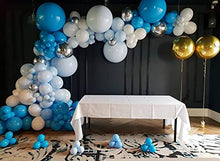 Load image into Gallery viewer, 130 PC Blue Balloon Arch Kit with Balloon Chain and Glue Dots | DIY Balloon Garland Kit For Birthday Party Décor, Baby shower, Wedding, Halloween, New Year Eve and Christmas