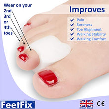 Load image into Gallery viewer, FEETFIX Bunion Corrector Toe Separators – Minimally Invasive Gel Hallux Valgus Big Toe Straightener Protector Splint– Immediate Foot Pain Relief – 4 Pack – Wear with Shoes Spacer –– Medical Grade