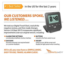Load image into Gallery viewer, Digital Travel Alarm Clock - No Bells, No Whistles, Simple, Silent, Battery Operated, Alarm, Snooze, Small and Light, Folding, ON/OFF Switch, USA Top Selling for 2+ Years! Black