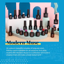 Load image into Gallery viewer, Beetles 20 Pcs Gel Nail Polish Kit, Modern Muse Collection Soak off Nail Gel Polish Nude Gray Nail Polish Pink Blue Glitter Gel Polish Starter Kit with Glossy & Matte Top Coat and Base Coat Christmas