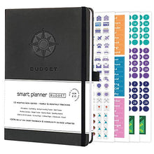 Load image into Gallery viewer, Smart Planner Budget Book – Undated Finance Planner – 8.6 x 5.7 inches (A5) – Monthly Calendars, Budget Tracker, Expense Sheets, Account Saving and Investing Trackers, Budget Book – Bill Organizer