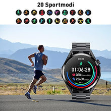 Load image into Gallery viewer, LEMFO Smart Watch Make and Answer Calls Voice Chat Smart Watch for Men with Heart Rate Sleep Monitor Fitness Tracker with 1.32" Full Touch Screen 20 Sports Modes Pedometer Watches Men for Android iOS