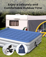 Load image into Gallery viewer, iDOO King Size Air Bed, Inflatable bed with Built-in Pump, 3 Mins Inflation/Deflation Comfortable Air Mattress, Blow Up Bed Suit for Home Camping 203x152x46cm, 295kg MAX
