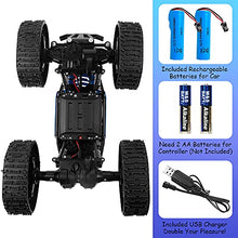 Load image into Gallery viewer, m zimoon RC Cars Remote Control Off-Road Car 2 in 1 , 2.4GHz 4WD Racing All Terrains Rock Climbing Electric Monster Trucks Crawler with 2 Rechargeable Batteries for Adults Boys Girls Kids Toy Blue