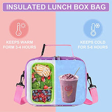 Load image into Gallery viewer, Lunch Bag for Girls, VASCHY Insulated Lightweight Lunch Box Bag for Toddler Girls to School Daycare Kindergarten Children with Detachable Shoulder Strap (Unicorn)