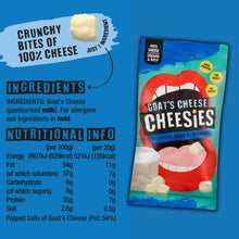 Load image into Gallery viewer, CHEESIES | Crunchy Cheese Keto Snack | Variety Pack 6 Bags | 100% Cheese | Sugar Free, Gluten Free, No Carb | High Protein and Vegetarian | Crunchy, Baked and Tasty | Multipack | 6 x 20g Bags